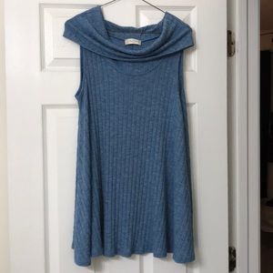 Altar’d state light blue sleeveless swoop neck